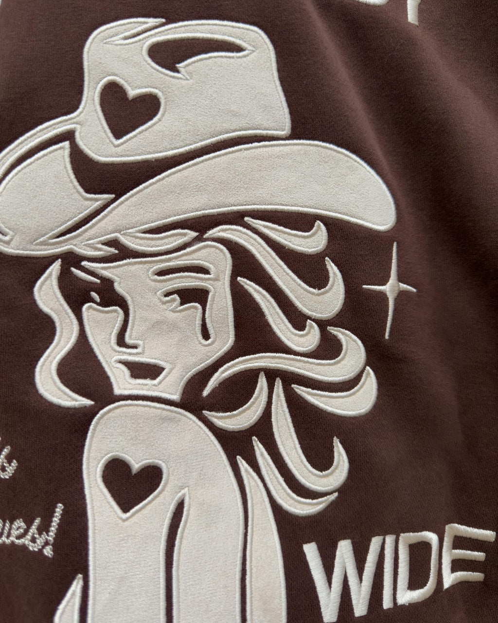 "Cowgirl" Oversized Lux Hoodie in Brown