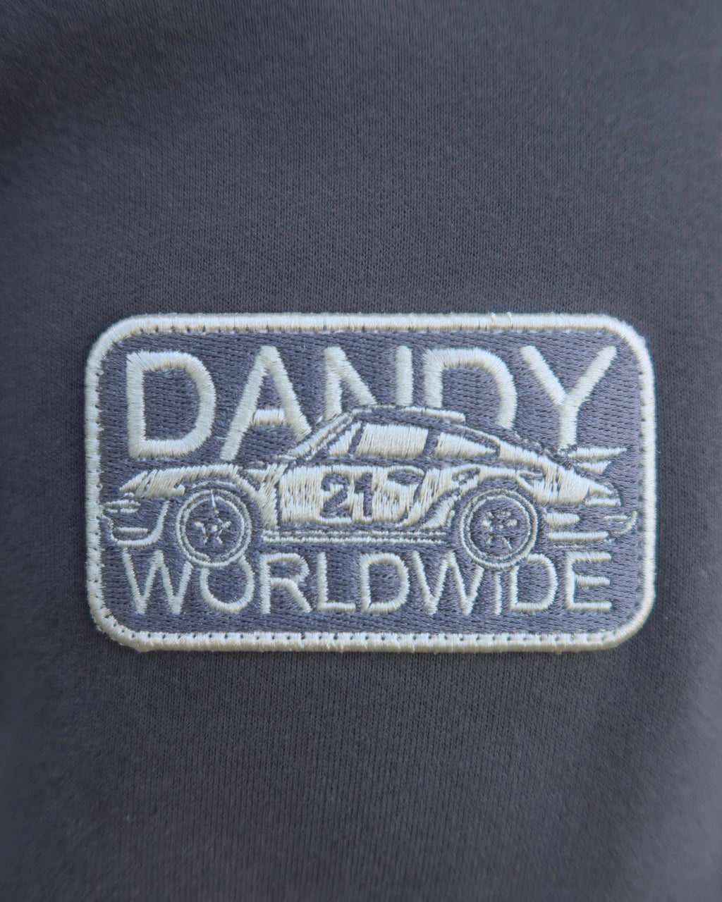 "Racing Heart" Oversized Lux Hoodie in Dark Gray