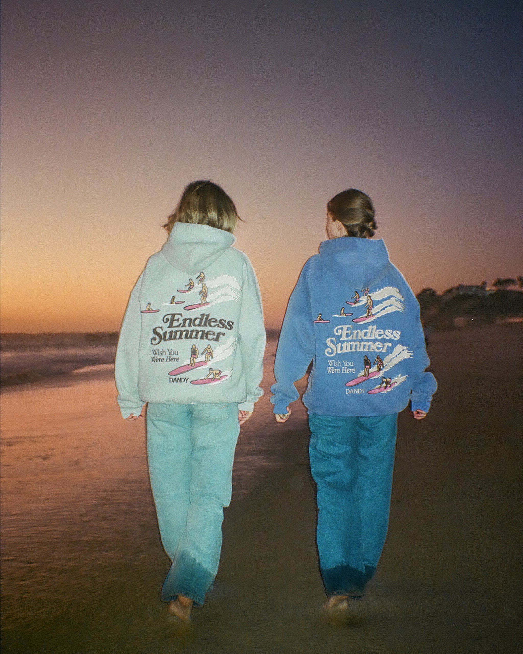 "Endless Summer" Oversized Lux Hoodie in Vintage Washed Blue