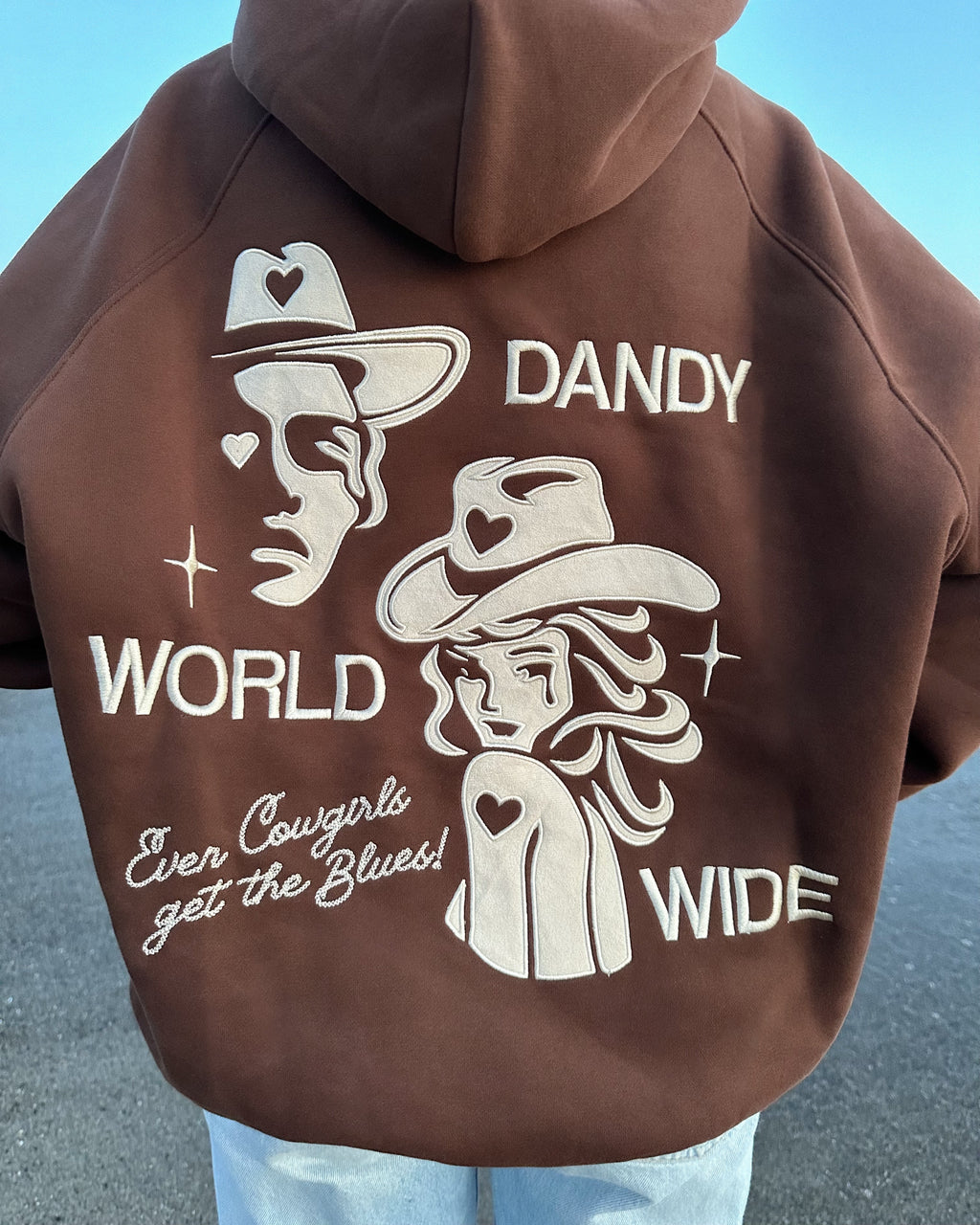 "Cowgirl" Oversized Lux Hoodie in Brown