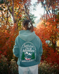 "Let's Go On An Adventure" Oversized Lux Hoodie in Pine Green
