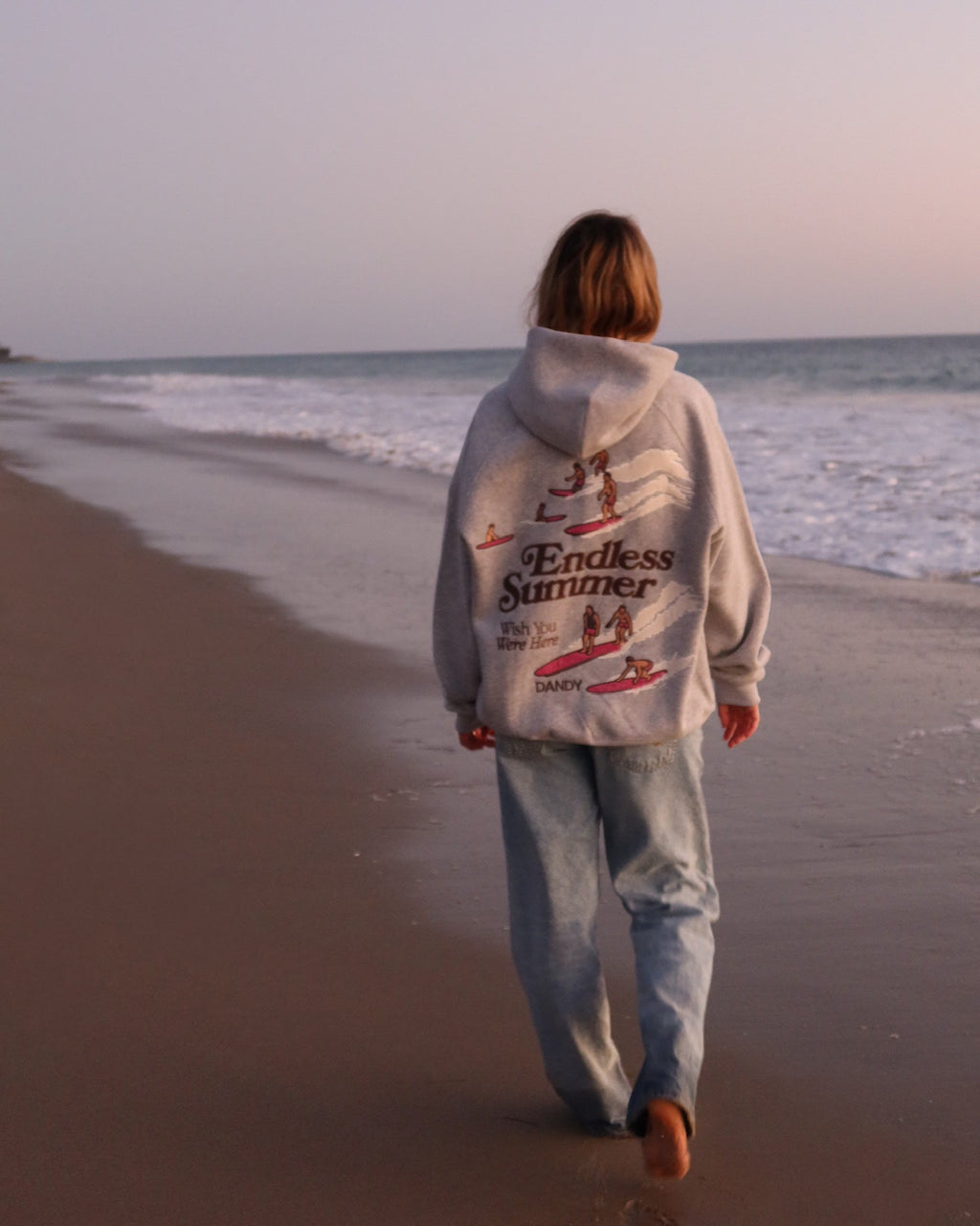 "Endless Summer" Oversized Lux Hoodie in Dark Heather