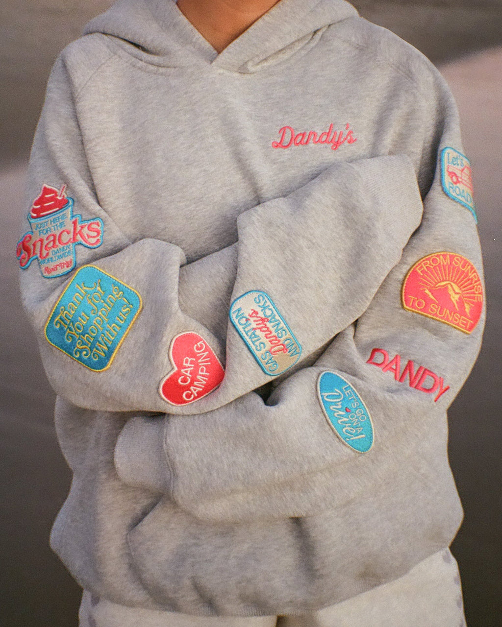 "Road Trip!" Oversized Lux Hoodie in Dark Heather