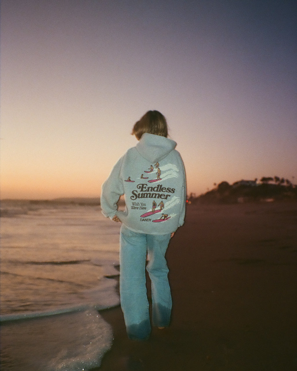 "Endless Summer" Oversized Lux Hoodie in Dark Heather