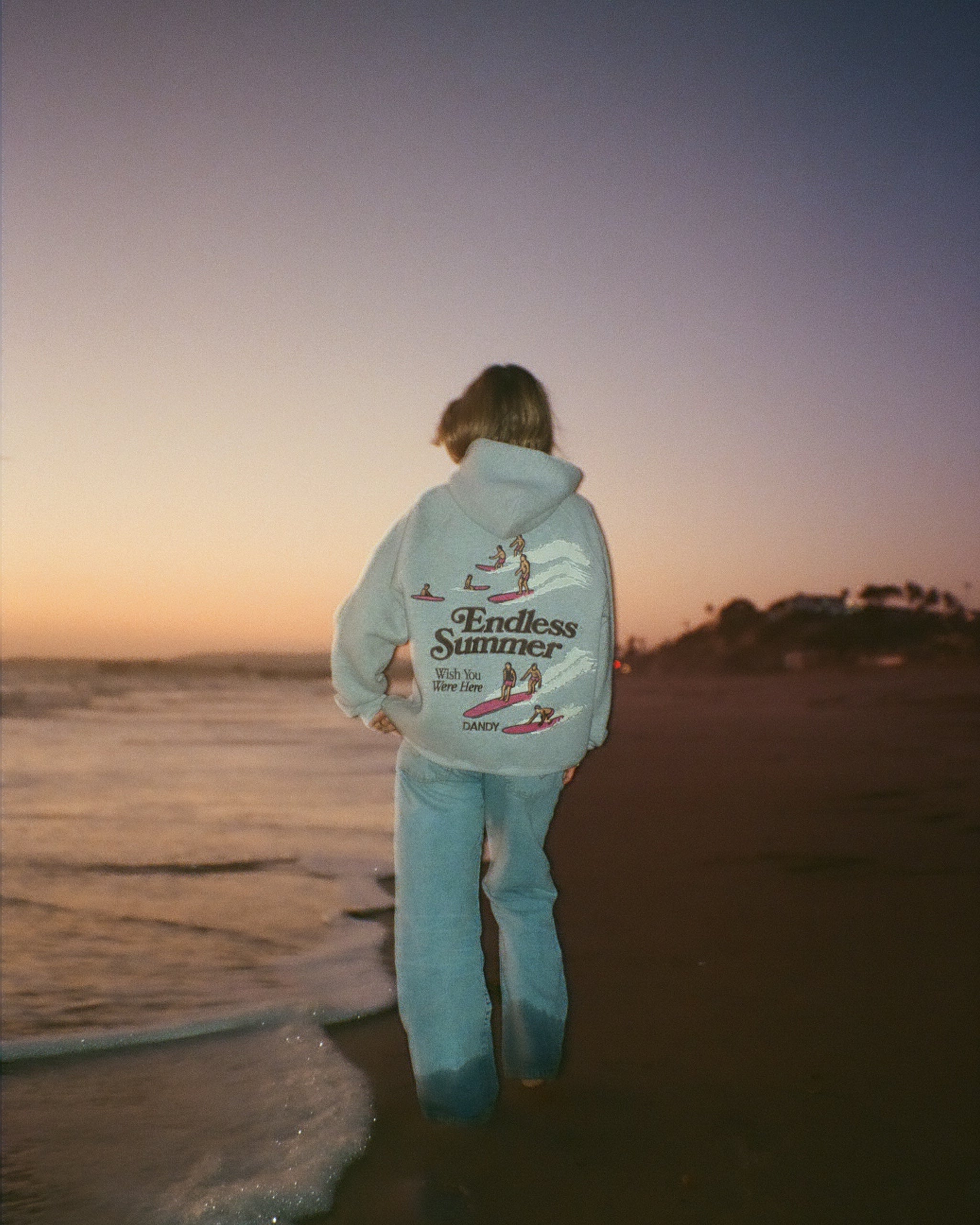 "Endless Summer" Oversized Lux Hoodie in Dark Heather