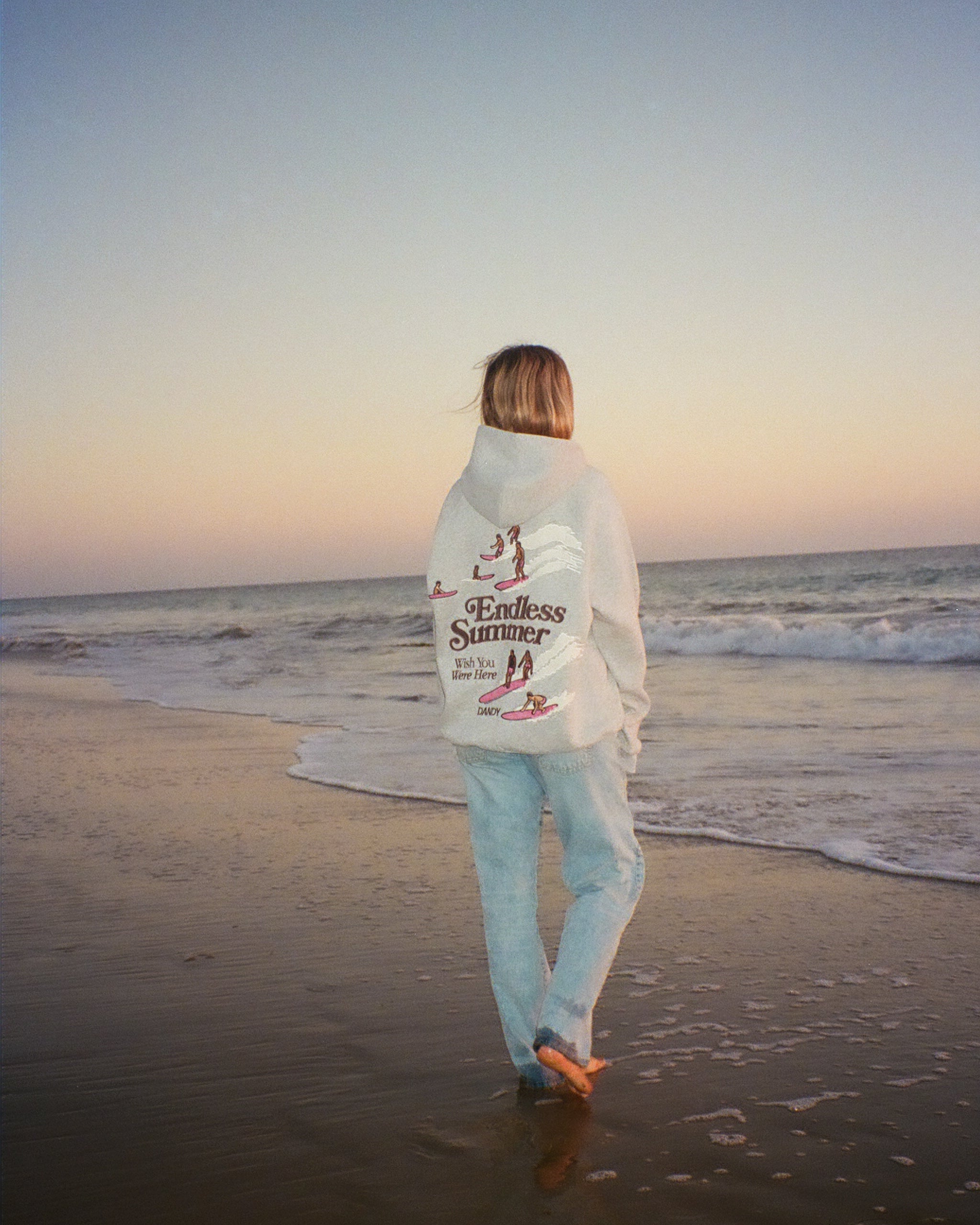 "Endless Summer" Oversized Lux Hoodie in Dark Heather
