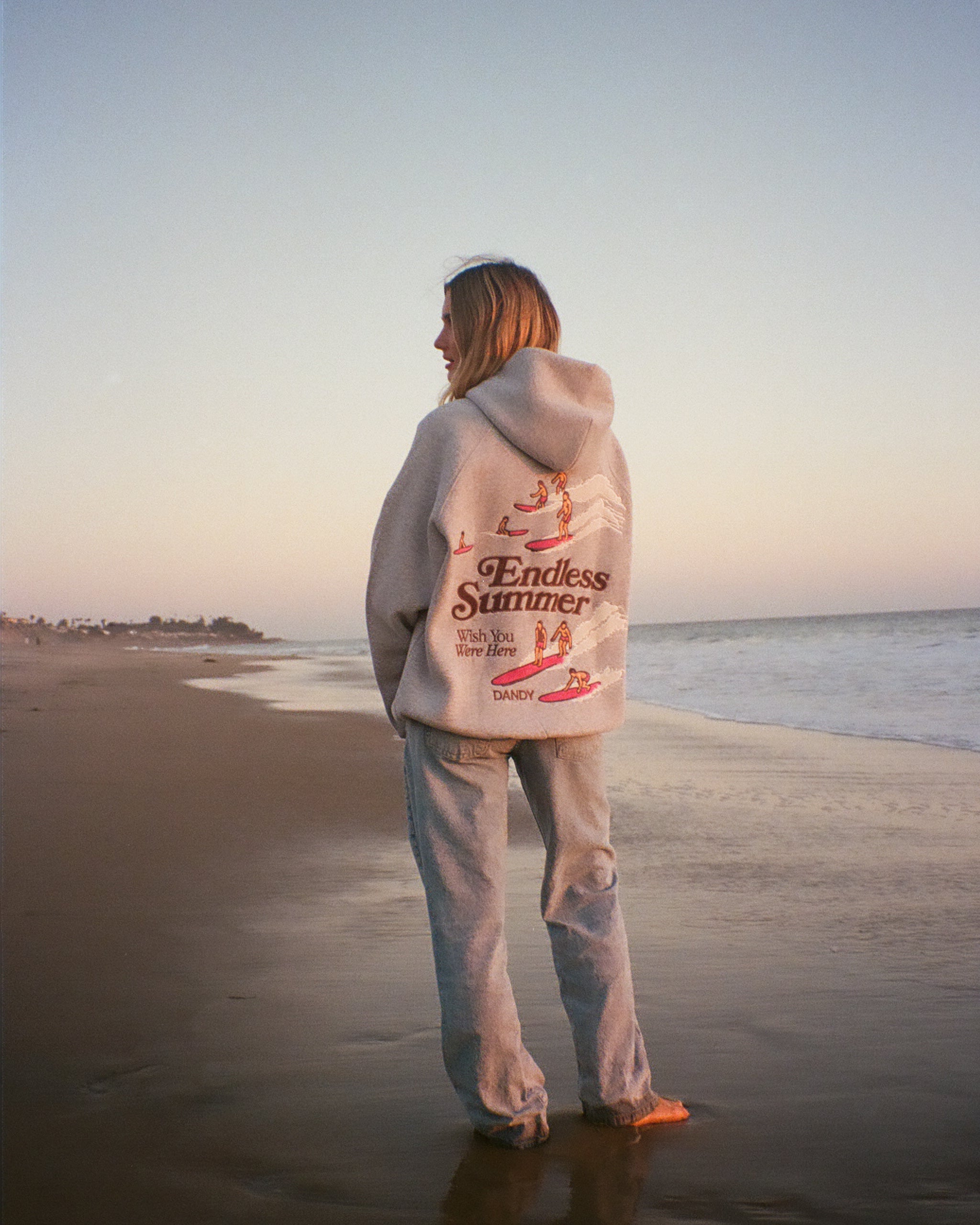 "Endless Summer" Oversized Lux Hoodie in Dark Heather