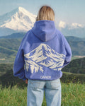 "Mountain" Oversized Lux Hoodie in Vintage Washed Blue