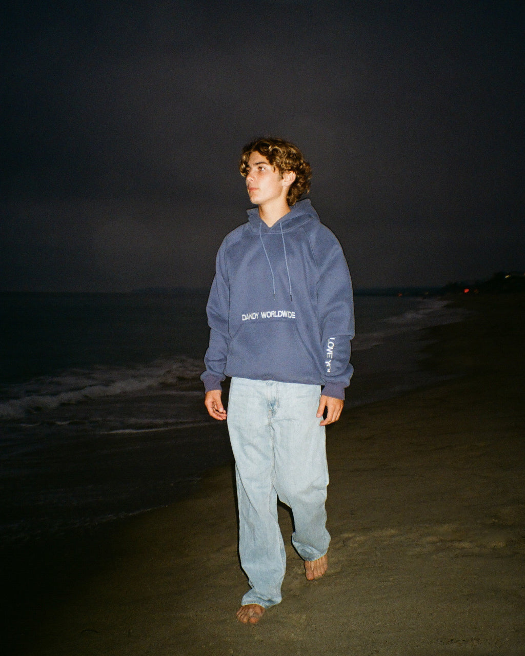 "Words of Affirmation" Oversized Lux Hoodie in Blue