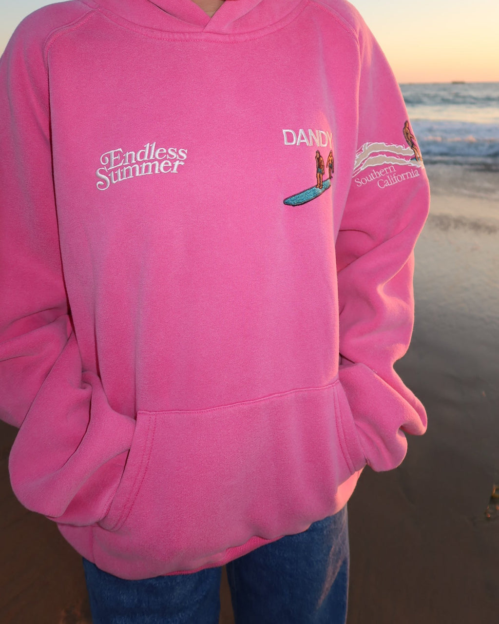 "Endless Summer" Oversized Lux Hoodie in Vintage Washed Pink
