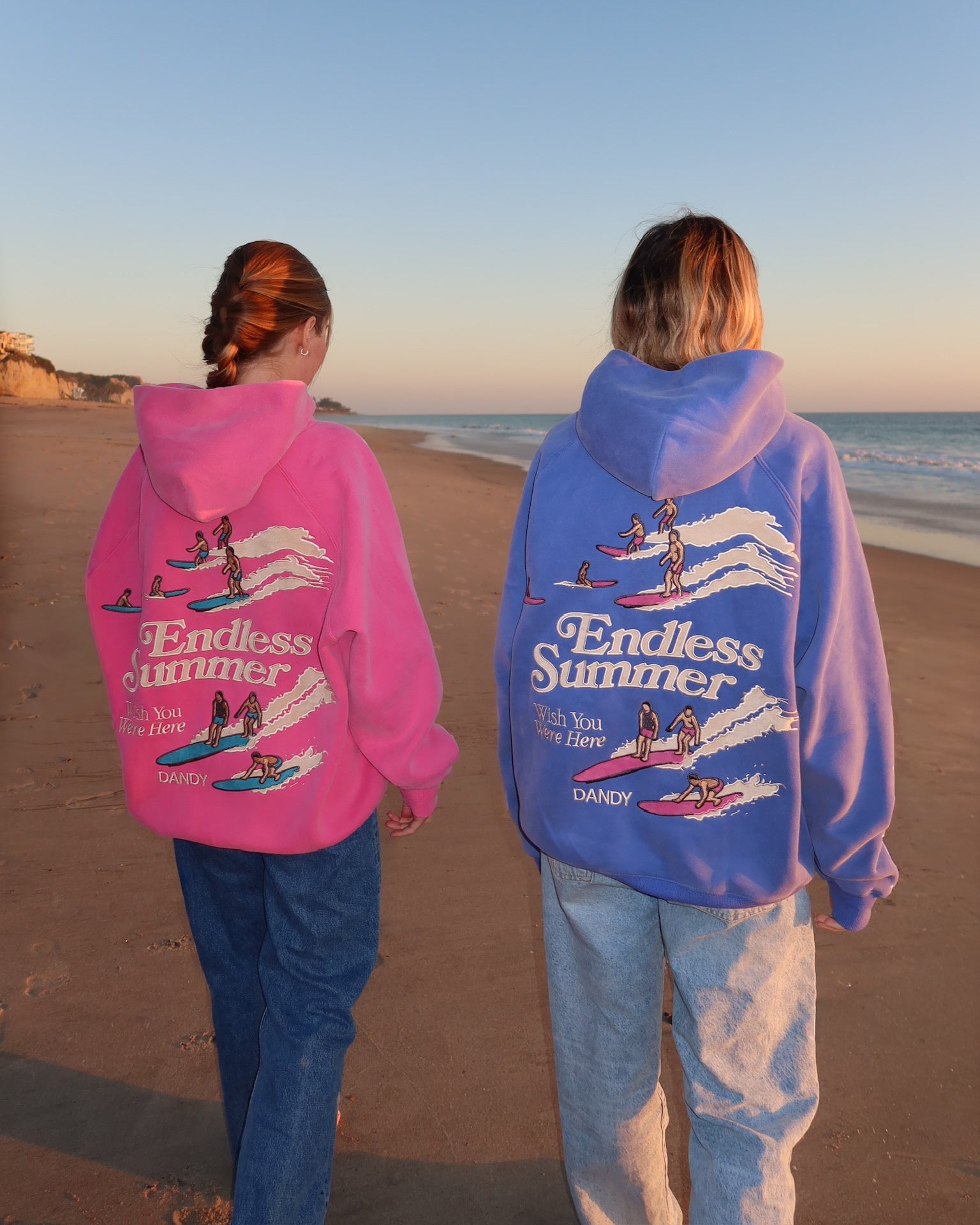 "Endless Summer" Oversized Lux Hoodie in Vintage Washed Pink