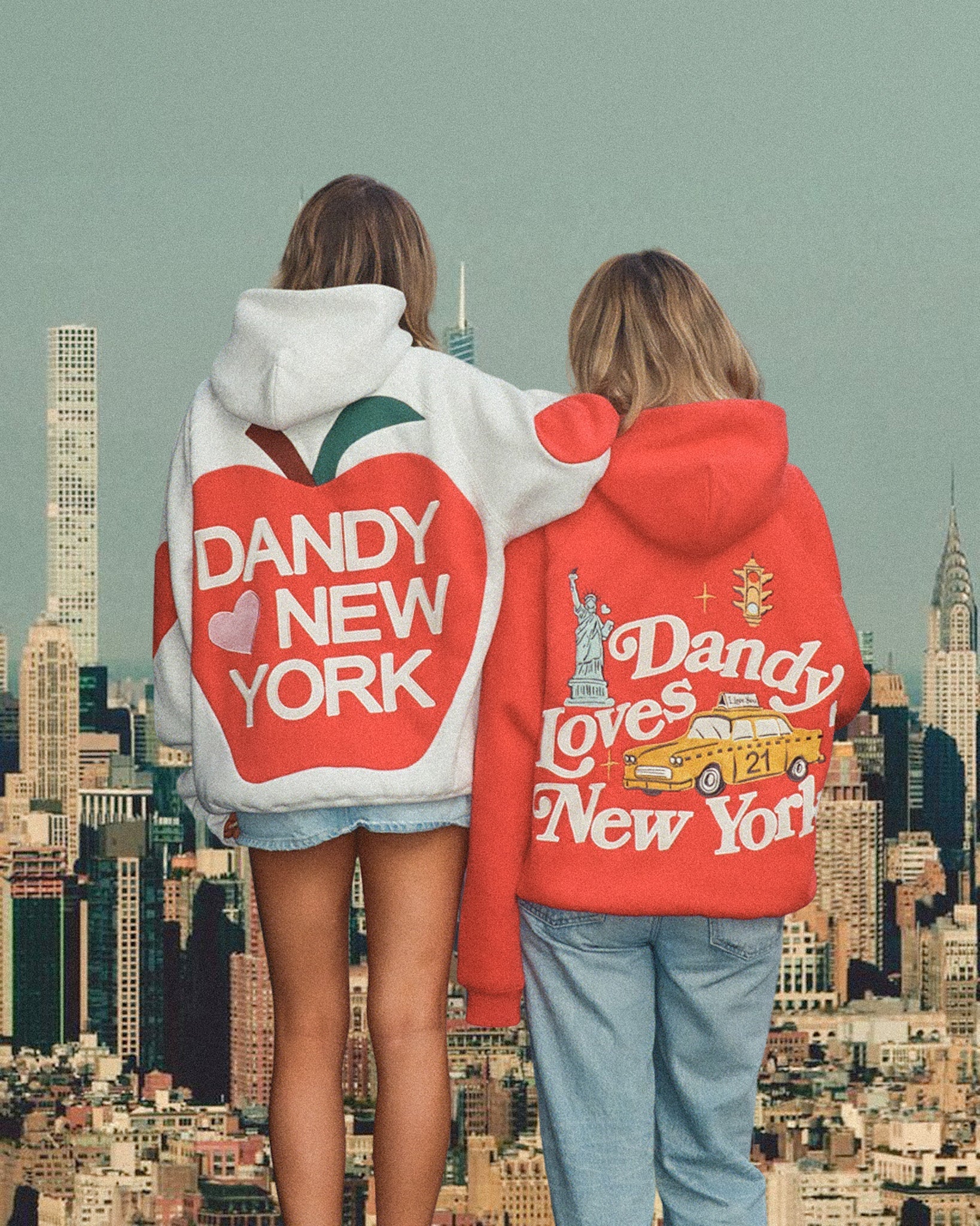 "Big Apple" Oversized Lux Hoodie in Heather Gray