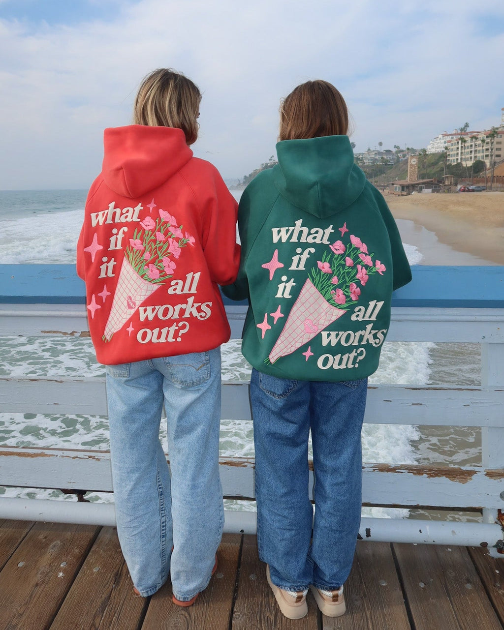 "What If" Oversized Lux Hoodie in Green