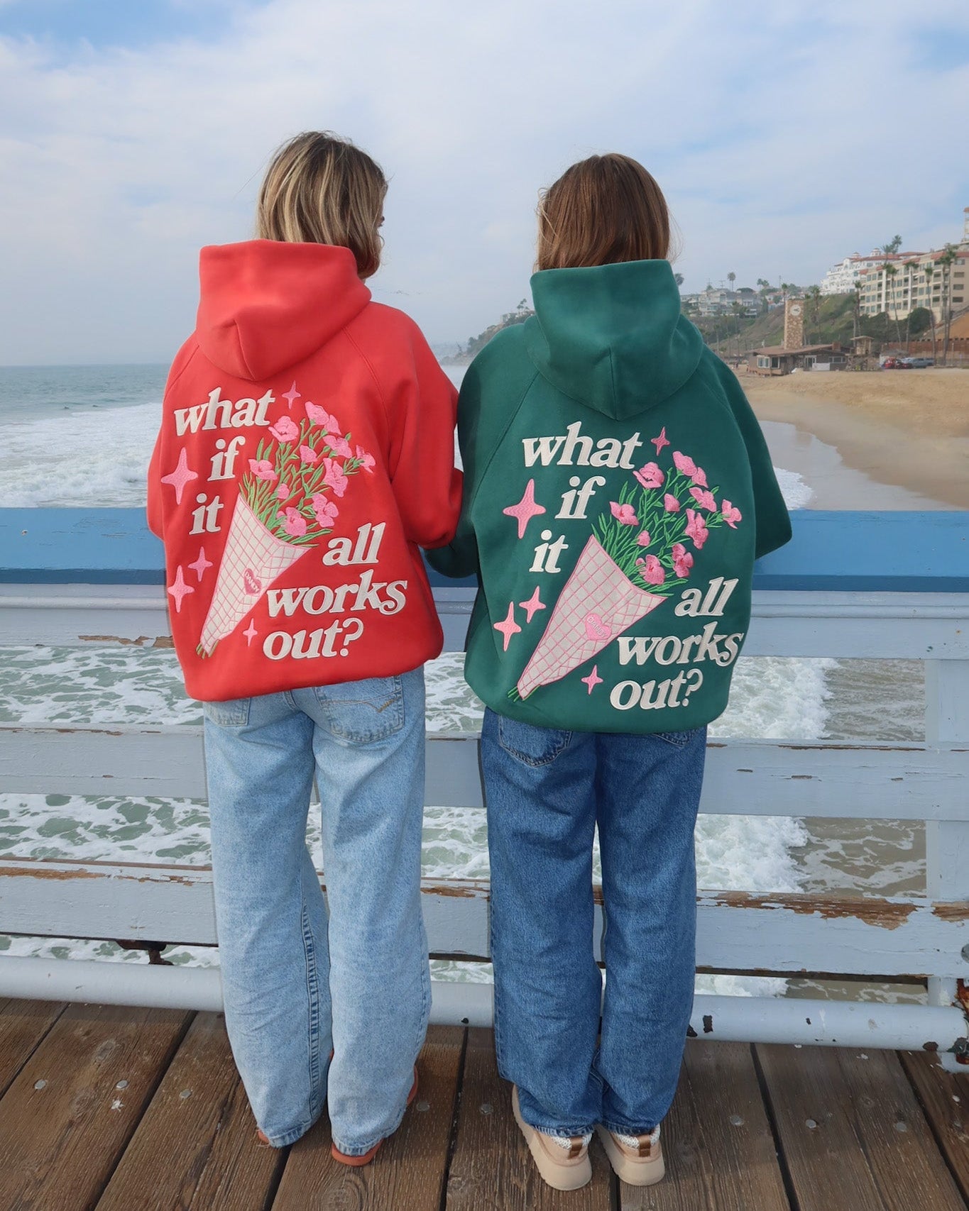 "What If" Oversized Lux Hoodie in Green