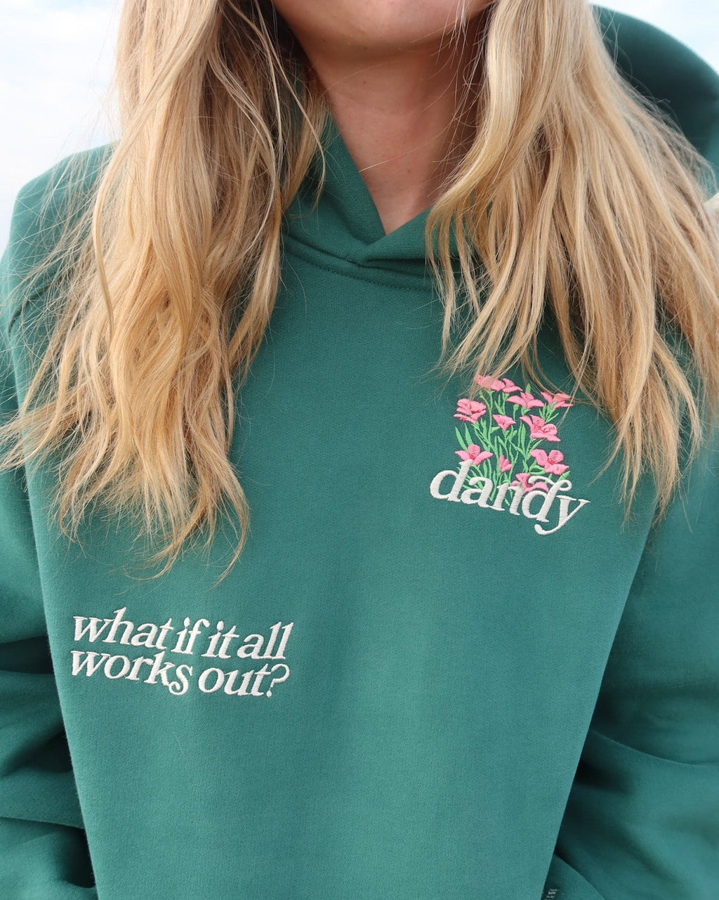 "What If" Oversized Lux Hoodie in Green