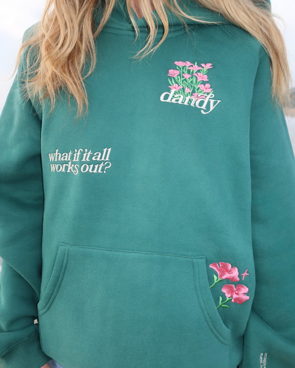"What If" Oversized Lux Hoodie in Green