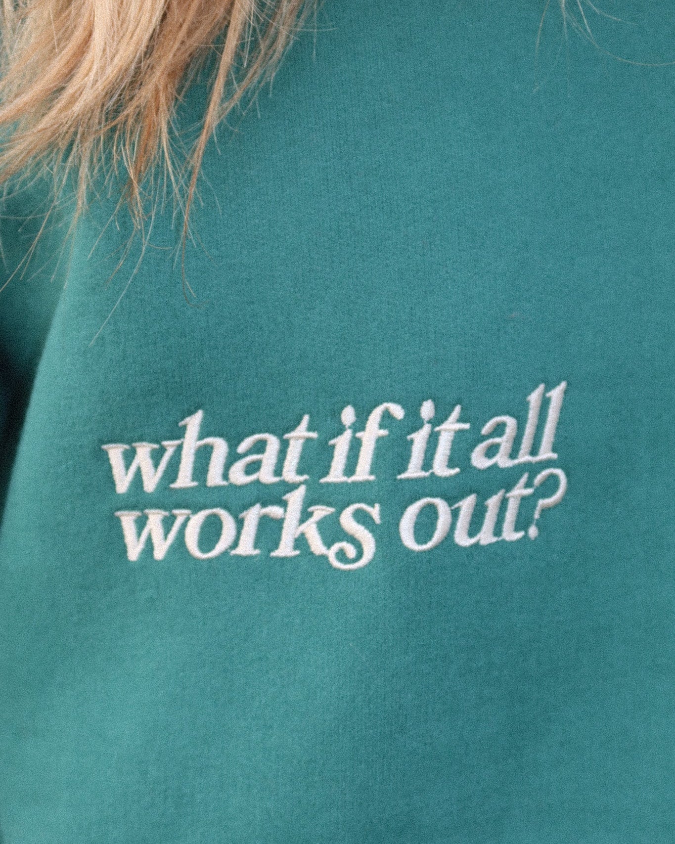 "What If" Oversized Lux Hoodie in Green