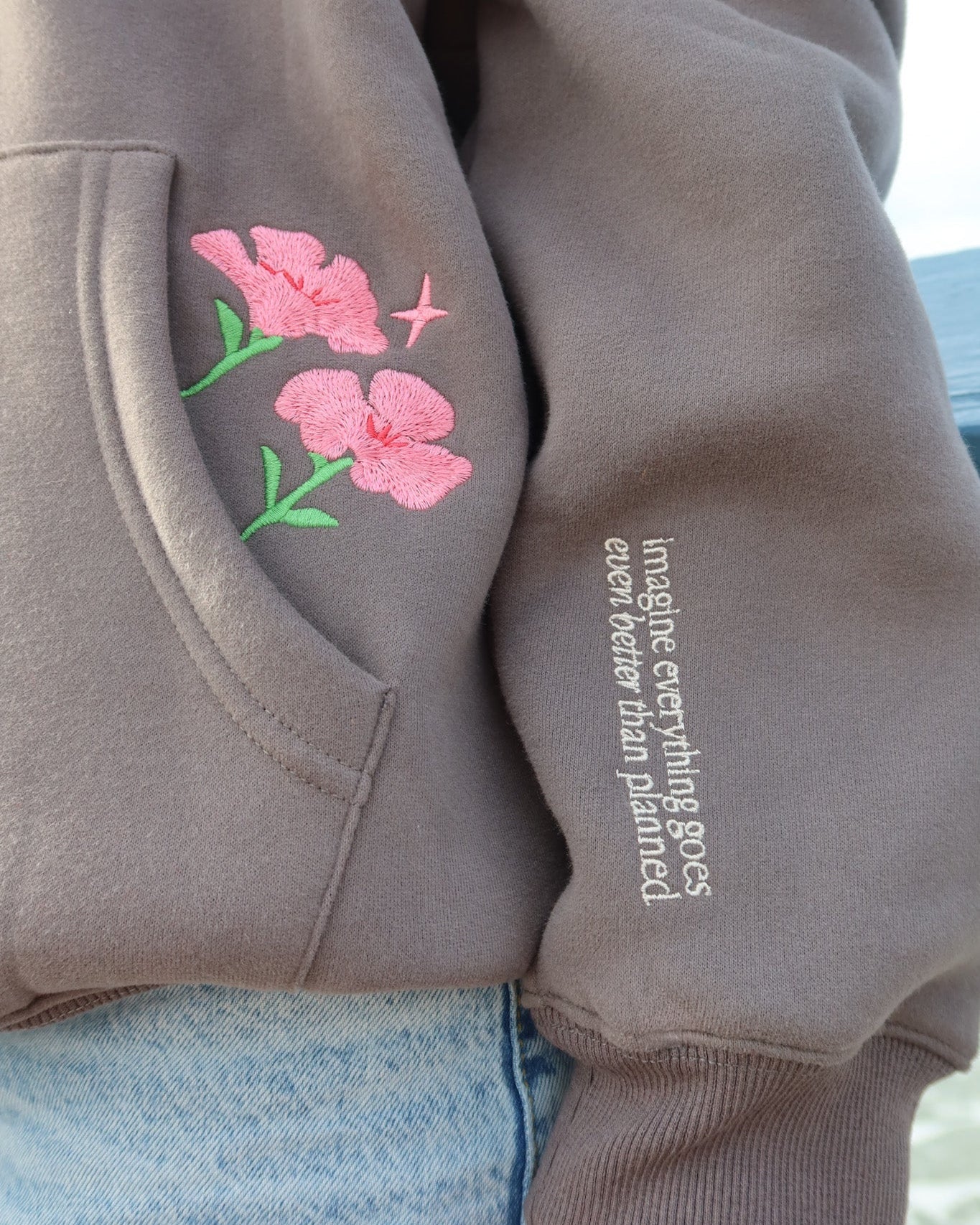 "What If" Oversized Lux Hoodie in Dark Gray