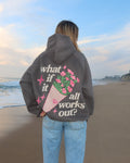 "What If" Oversized Lux Hoodie in Dark Gray