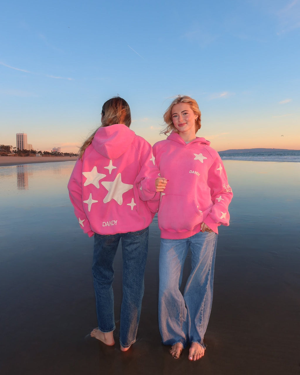 "Lucky Stars" Oversized Lux Hoodie in Vintage Washed Pink