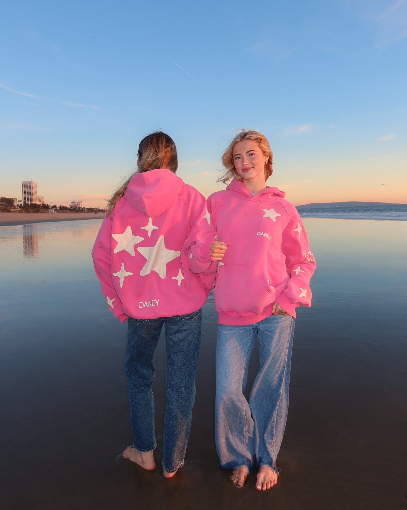 "Lucky Stars" Oversized Lux Hoodie in Vintage Washed Pink