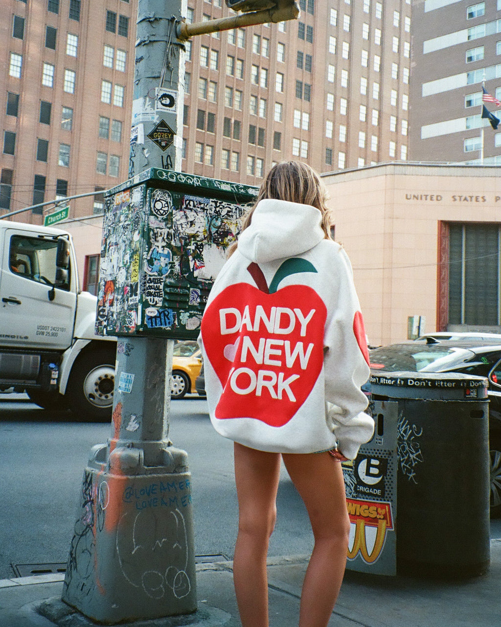 "Big Apple" Oversized Lux Hoodie in Heather Gray