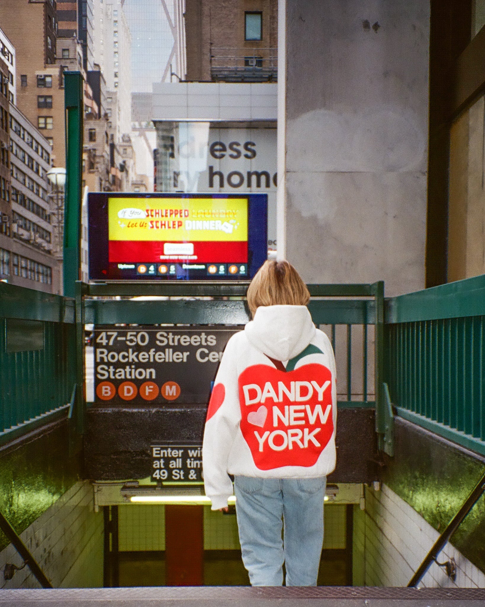 "Big Apple" Oversized Lux Hoodie in Heather Gray