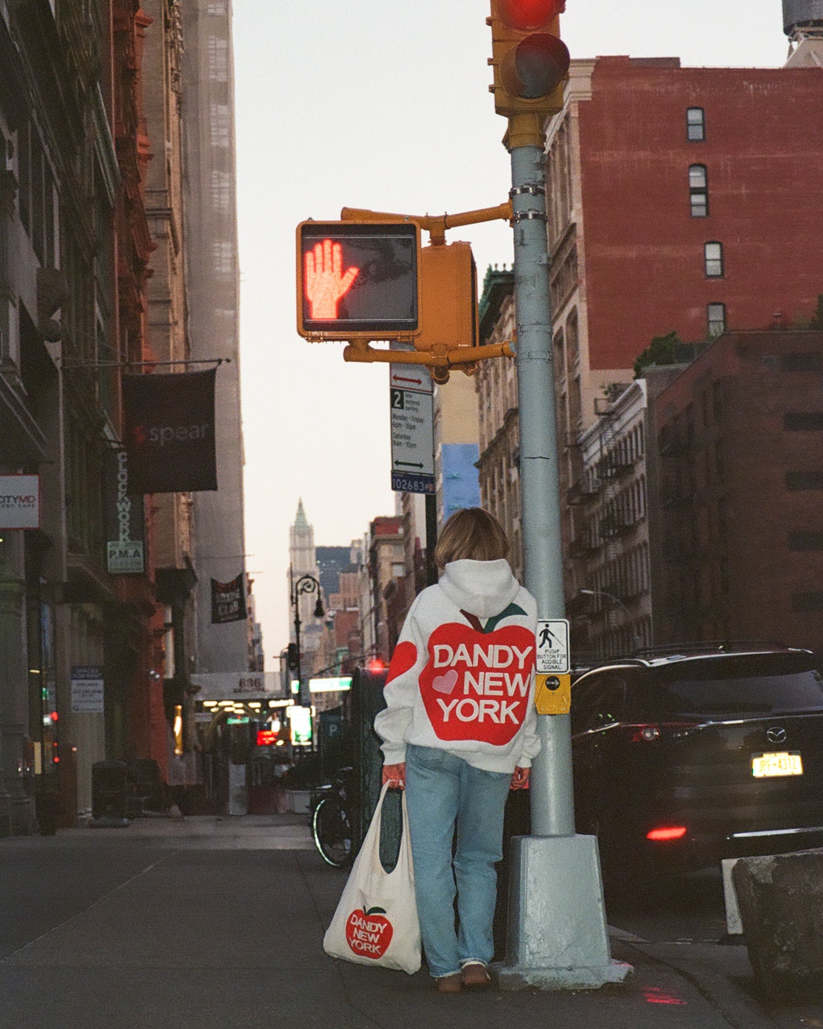 "Big Apple" Oversized Lux Hoodie in Heather Gray
