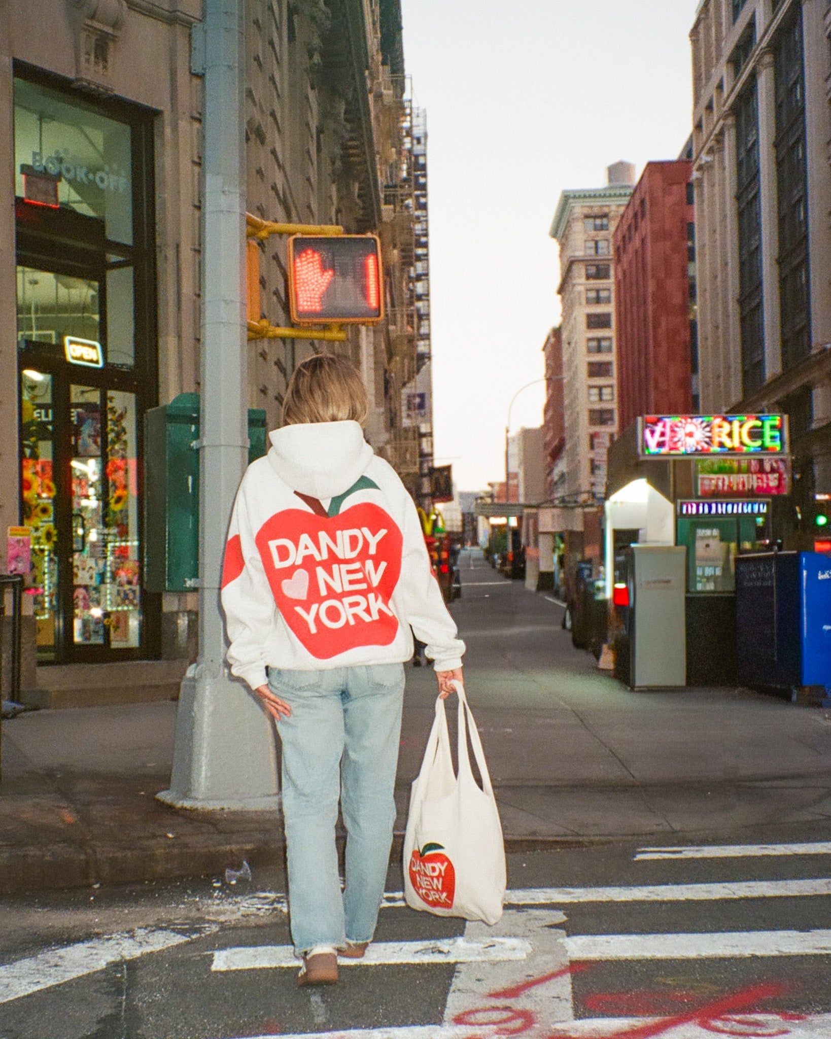 "Big Apple" Oversized Lux Hoodie in Heather Gray