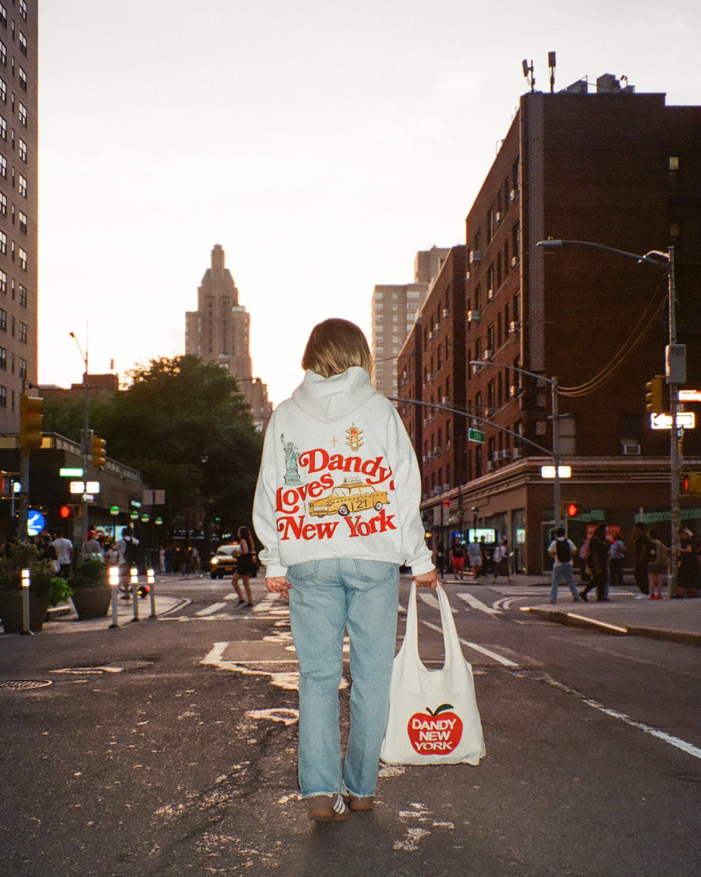 "New York" Oversized Lux Hoodie in Heather Gray