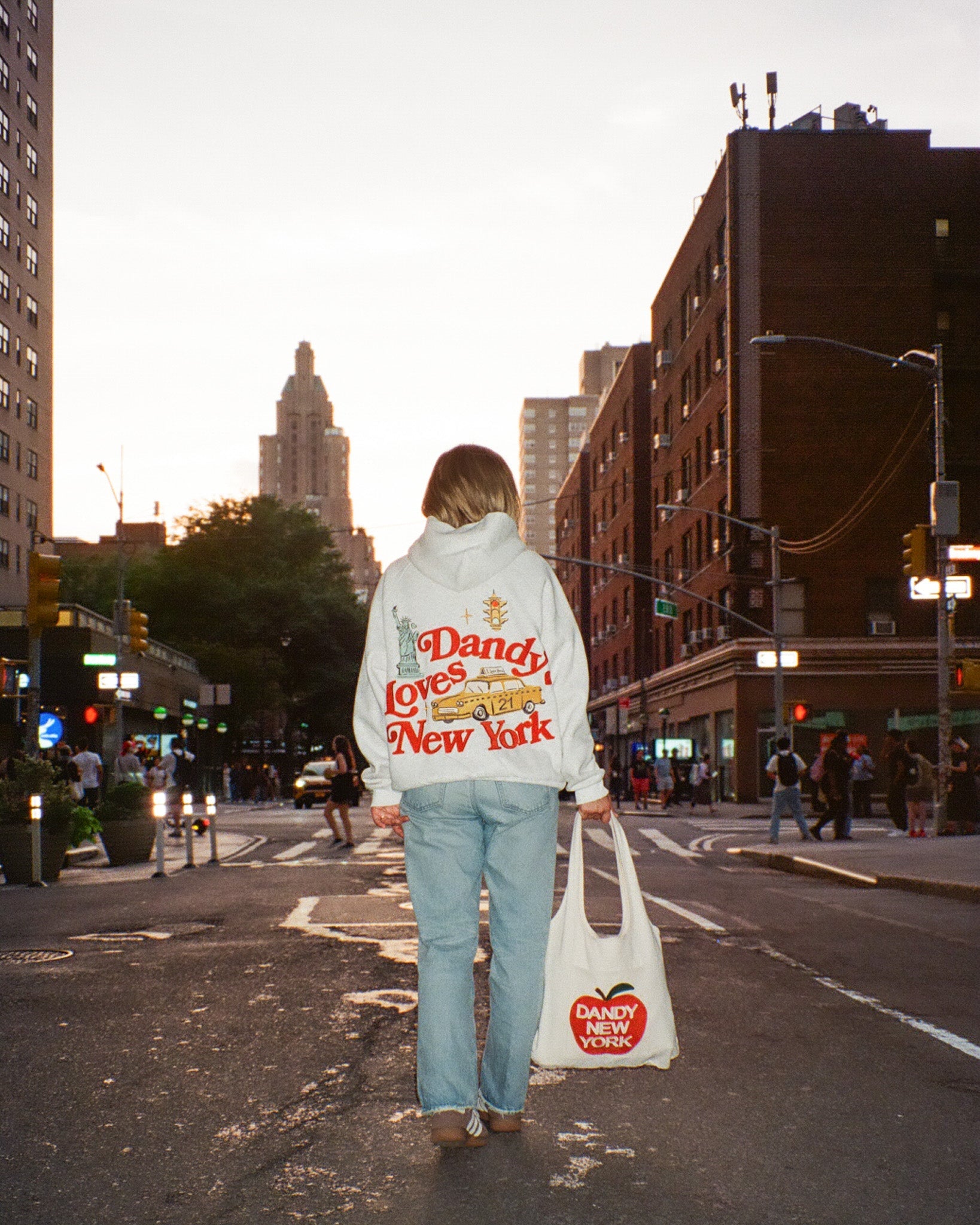"New York" Oversized Lux Hoodie in Heather Gray