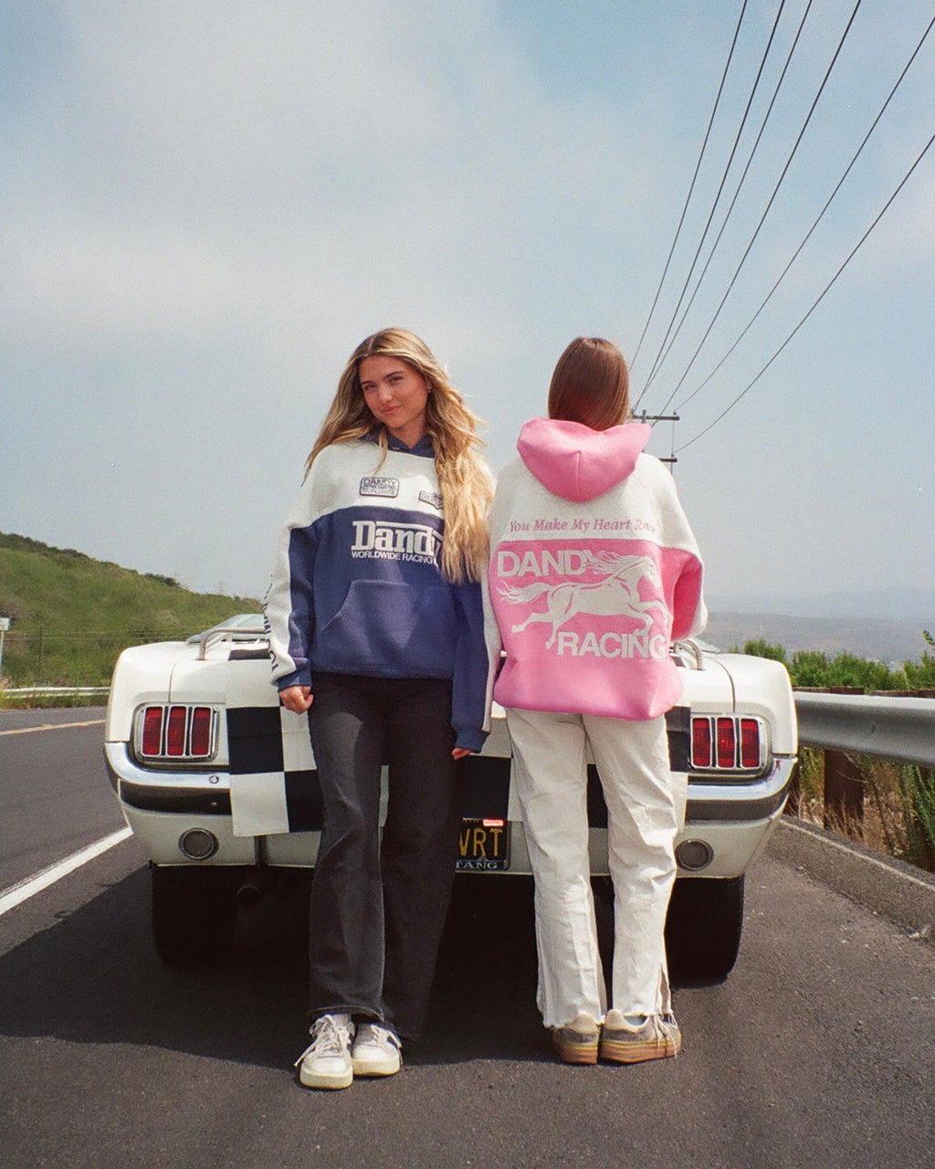 "Racing Heart" Oversized Lux Hoodie in Pink