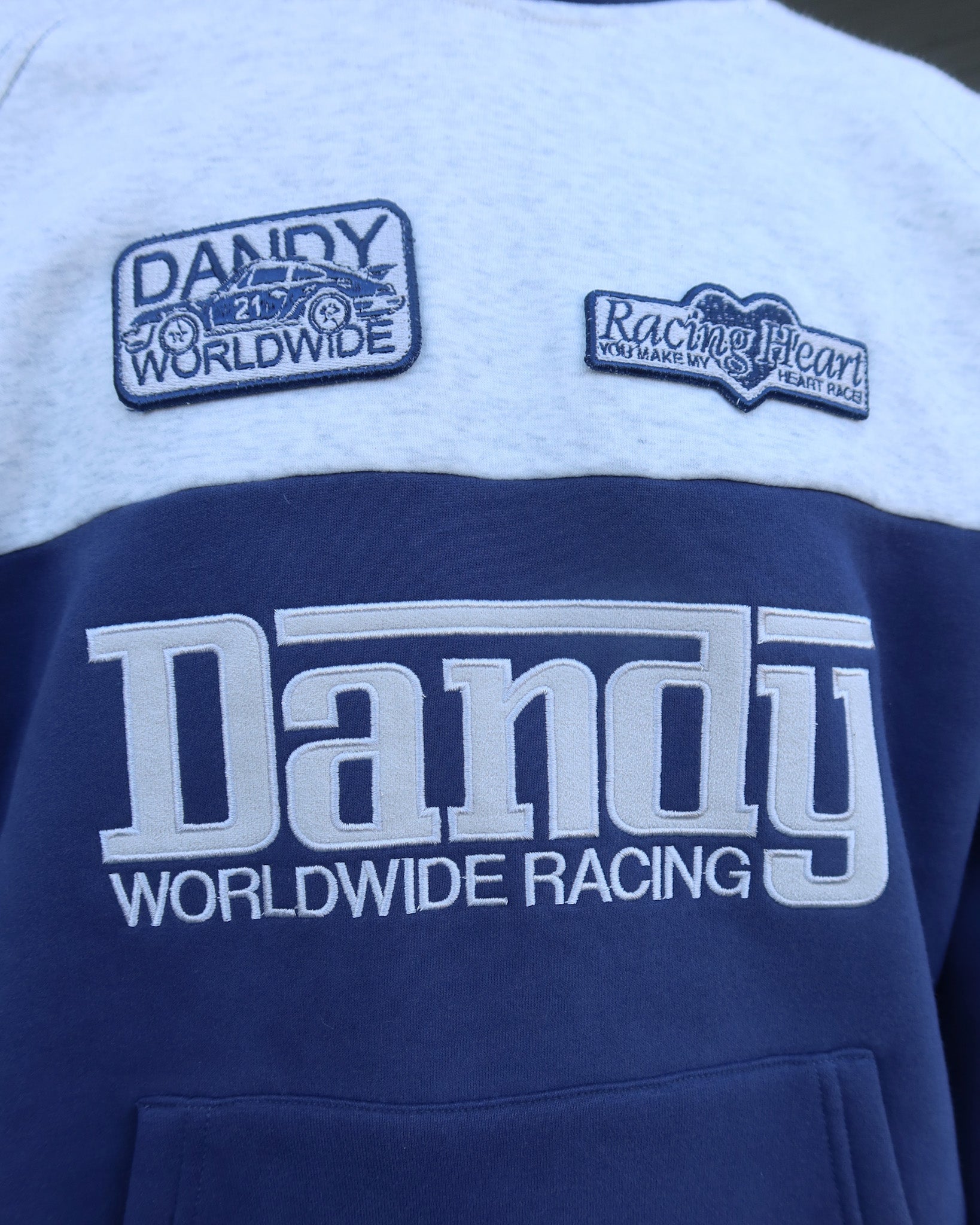 "Racing Heart" Oversized Lux Hoodie in Blue