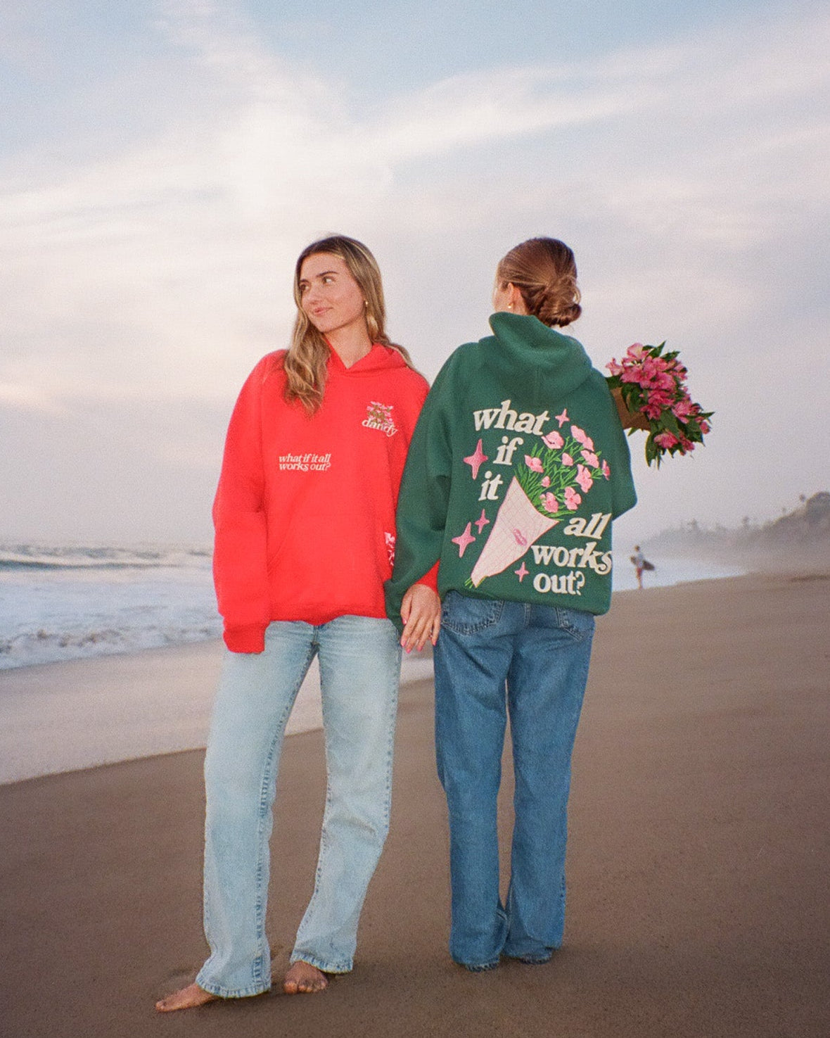 "What If" Oversized Lux Hoodie in Green