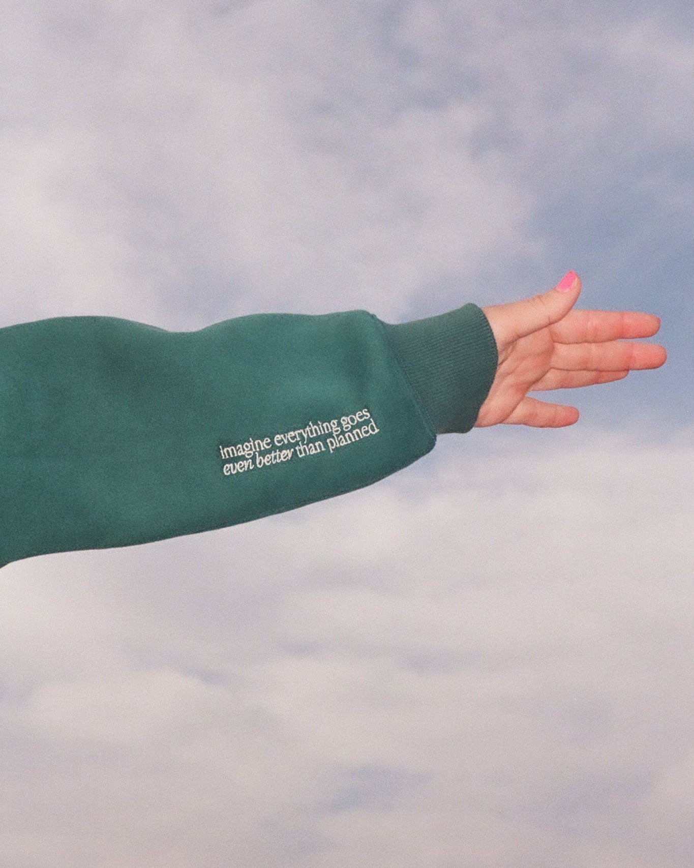 "What If" Oversized Lux Hoodie in Green