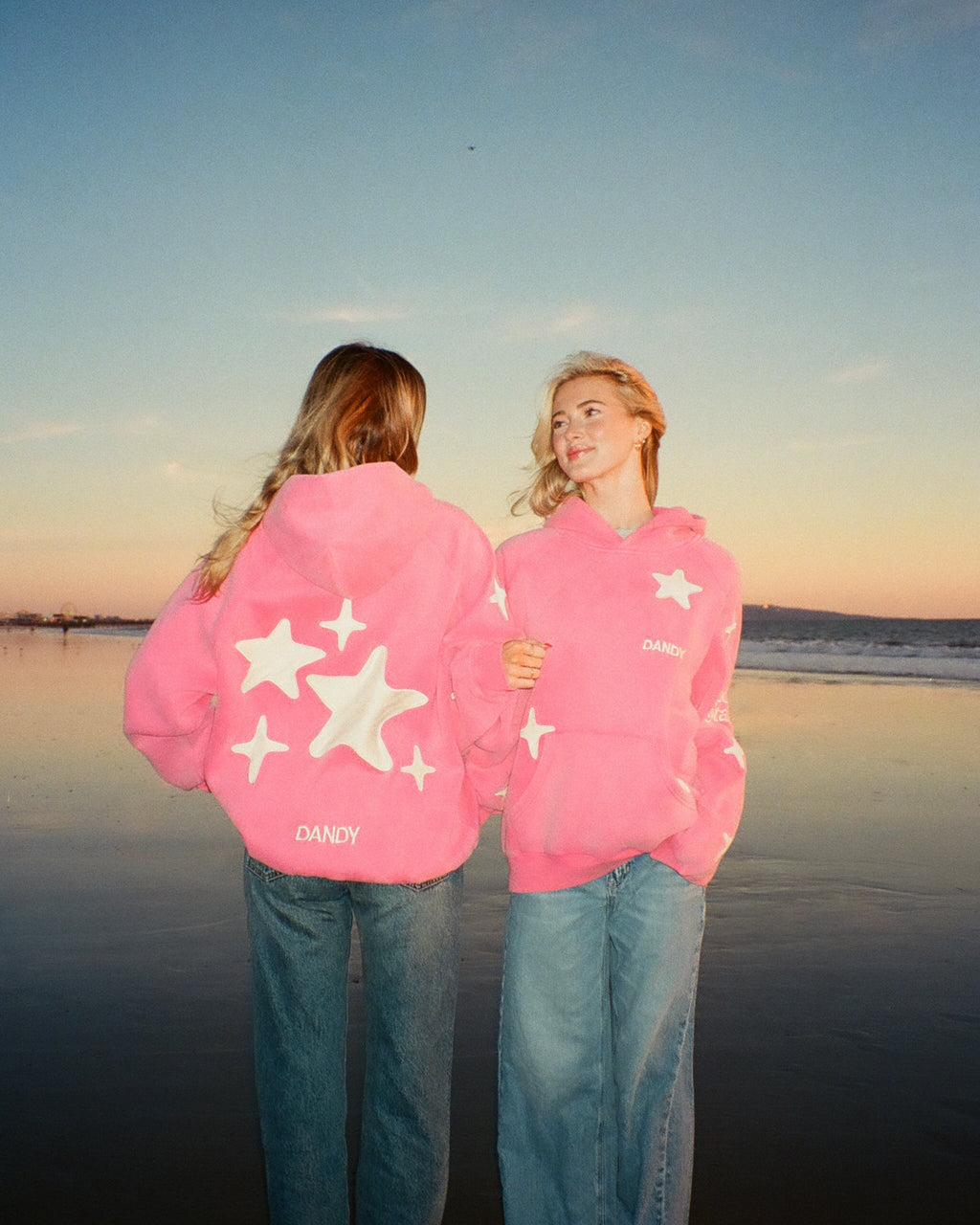 "Lucky Stars" Oversized Lux Hoodie in Vintage Washed Pink